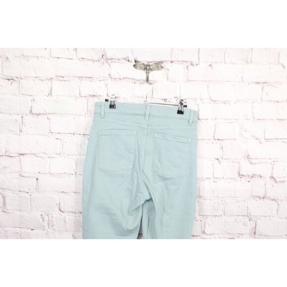 LL Bean True Shape Jeans High Rise Slim Leg Ankle Cotton Light Blue 8 - Picture 4 of 12